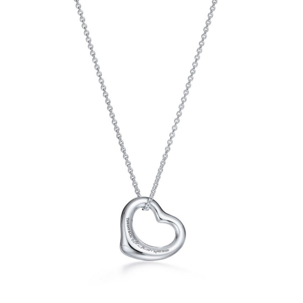 Authentic Tiffany Elsa Peretti Open Heart Necklace